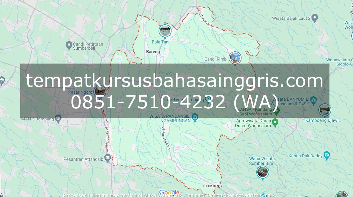 Les Bahasa Inggris di Bareng Jombang, Bimbingan Belajar (Bimbel) Bahasa Inggris Bareng Jombang, Privat Bahasa Inggris Bareng Jombang