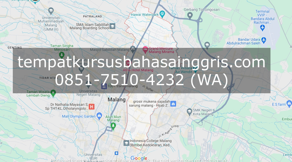 Les Bahasa Inggris di Blimbing Malang, Bimbingan Belajar (Bimbel) Bahasa Inggris Blimbing Malang, Privat Bahasa Inggris Blimbing Malang