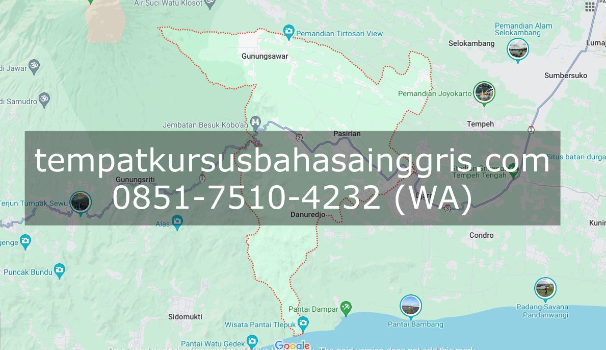 Les Bahasa Inggris di Candipuro Lumajang, Bimbingan Belajar (Bimbel) Bahasa Inggris Candipuro Lumajang, Privat Bahasa Inggris Candipuro Lumajang