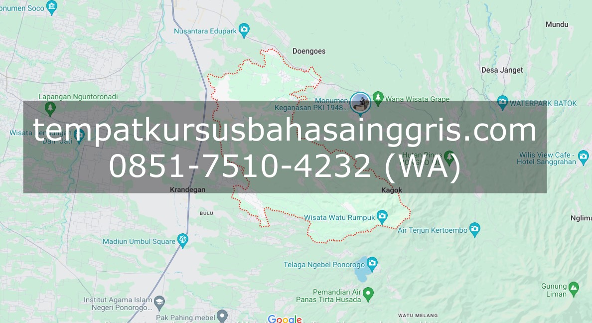 Les Bahasa Inggris di Dagangan Madiun, Bimbingan Belajar (Bimbel) Bahasa Inggris Dagangan Madiun, Privat Bahasa Inggris Dagangan Madiun