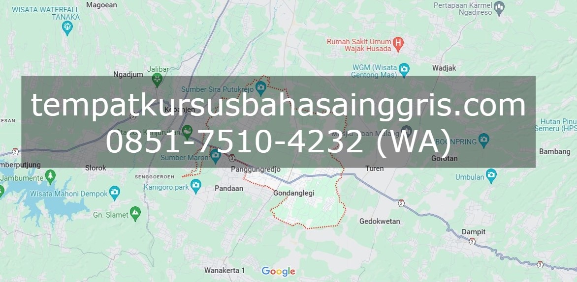 Les Bahasa Inggris di Gondanglegi Malang, Bimbingan Belajar (Bimbel) Bahasa Inggris Gondanglegi Malang, Privat Bahasa Inggris Gondanglegi Malang
