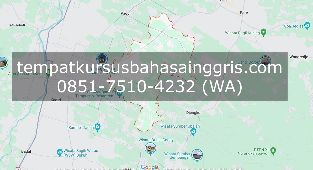 Les Bahasa Inggris di Gurah Kediri, Bimbingan Belajar (Bimbel) Bahasa Inggris Gurah Kediri, Privat Bahasa Inggris Gurah Kediri