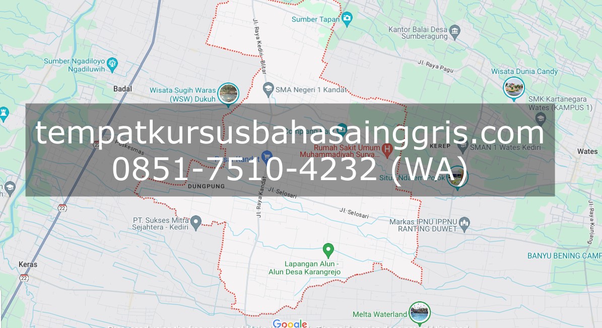 Les Bahasa Inggris di Kandat Kediri, Bimbingan Belajar (Bimbel) Bahasa Inggris Kediri Jember, Privat Bahasa Inggris Kandat Kediri