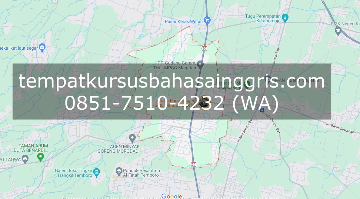 Les Bahasa Inggris di Karangrejo Magetan, Bimbingan Belajar (Bimbel) Bahasa Inggris Karangrejo Magetan, Privat Bahasa Inggris Karangrejo Magetan