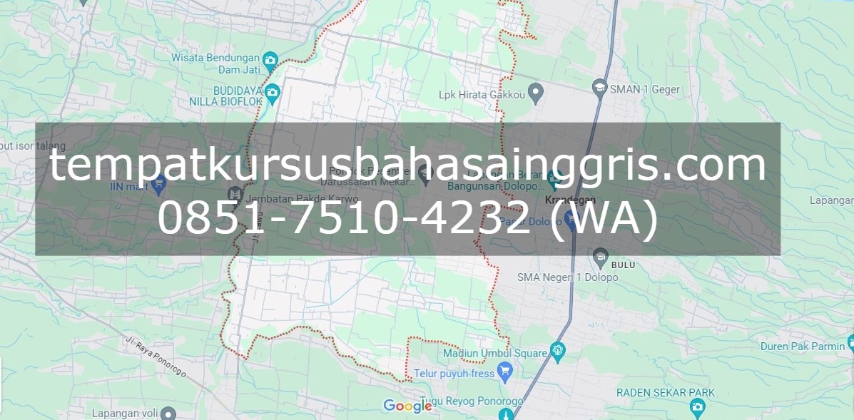 Les Bahasa Inggris di Kebonsari Madiun, Bimbingan Belajar (Bimbel) Bahasa Inggris Kebonsari Madiun, Privat Bahasa Inggris Kebonsari Madiun