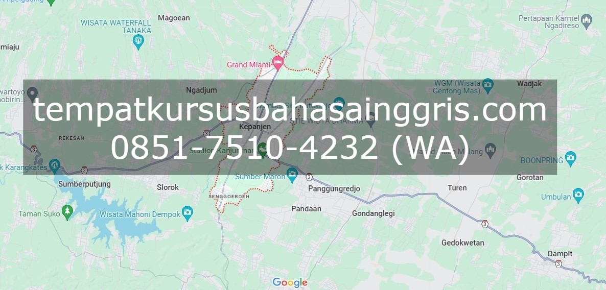 Les Bahasa Inggris di Kepanjen Malang, Bimbingan Belajar (Bimbel) Bahasa Inggris Kepanjen Malang, Privat Bahasa Inggris Kepanjen Malang