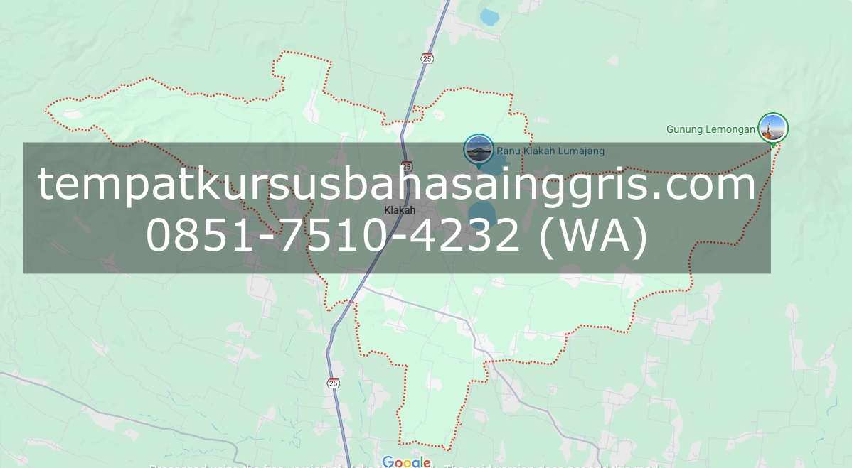 Les Bahasa Inggris di Klakah Lumajang, Bimbingan Belajar (Bimbel) Bahasa Inggris Klakah Lumajang, Privat Bahasa Inggris Klakah Lumajang