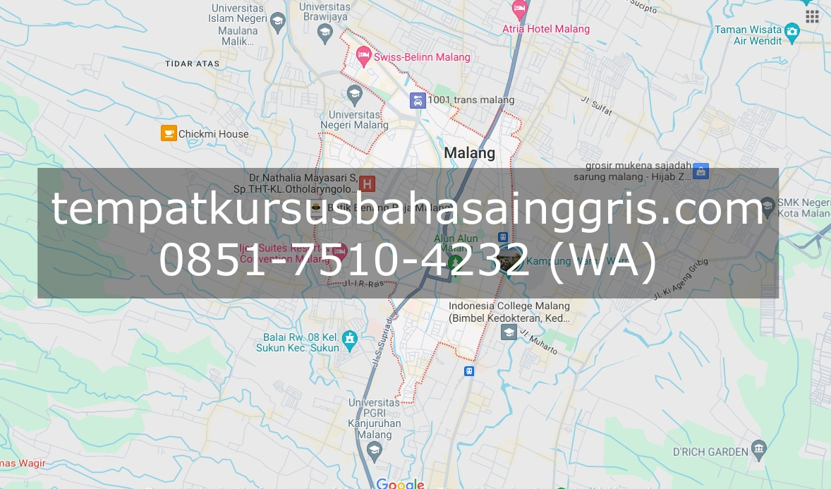 Les Bahasa Inggris di Klojen Malang, Bimbingan Belajar (Bimbel) Bahasa Inggris Klojen Malang, Privat Bahasa Inggris Klojen Malang