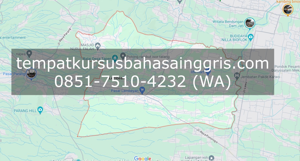 Les Bahasa Inggris di Lembeyan Magetan, Bimbingan Belajar (Bimbel) Bahasa Inggris Lembeyan Magetan, Privat Bahasa Inggris Lembeyan Magetan