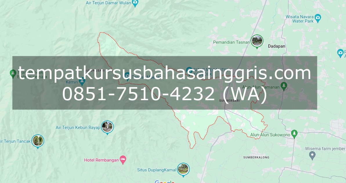 Les Bahasa Inggris di Maesan Bondowoso, Bimbingan Belajar (Bimbel) Bahasa Inggris Maesan Bondowoso, Privat Bahasa Inggris  Maesan Bondowoso