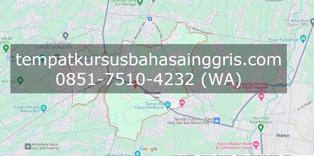 Les Bahasa Inggris di Maospati Magetan, Bimbingan Belajar (Bimbel) Bahasa Inggris Maospati Magetan, Privat Bahasa Inggris Maospati Magetan