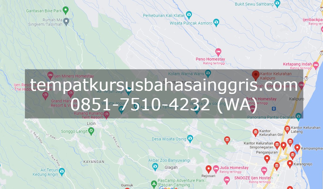 Les Bahasa Inggris di Muncar Banyuwangi, Bimbingan Belajar (Bimbel) Bahasa Inggris Muncar Banyuwangi, Privat Bahasa Inggris Muncar Banyuwangi