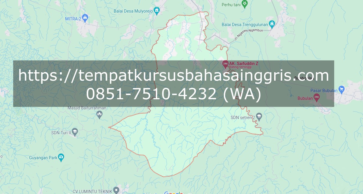 Les Bahasa Inggris di Ngambon Bojonegoro, Bimbingan Belajar (Bimbel) Bahasa Inggris Ngambon Bojonegoro, Privat Bahasa Inggris Ngambon Bojonegoro