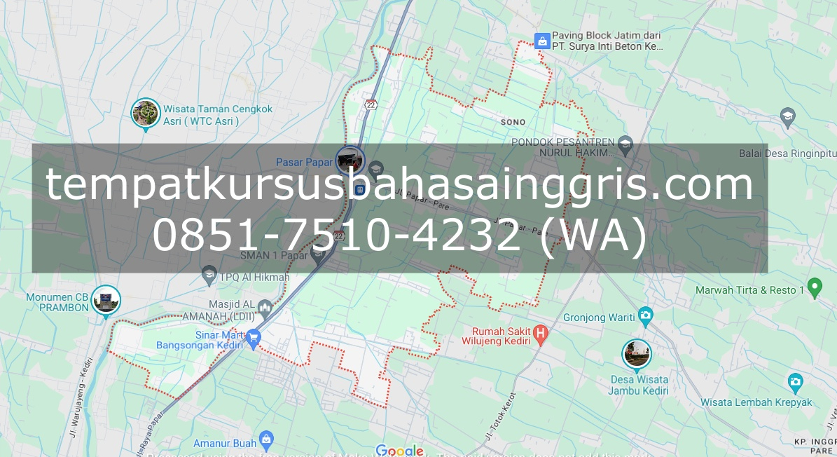 Les Bahasa Inggris di Papar Kediri, Bimbingan Belajar (Bimbel) Bahasa Inggris Papar Kediri, Privat Bahasa Inggris Papar Kediri