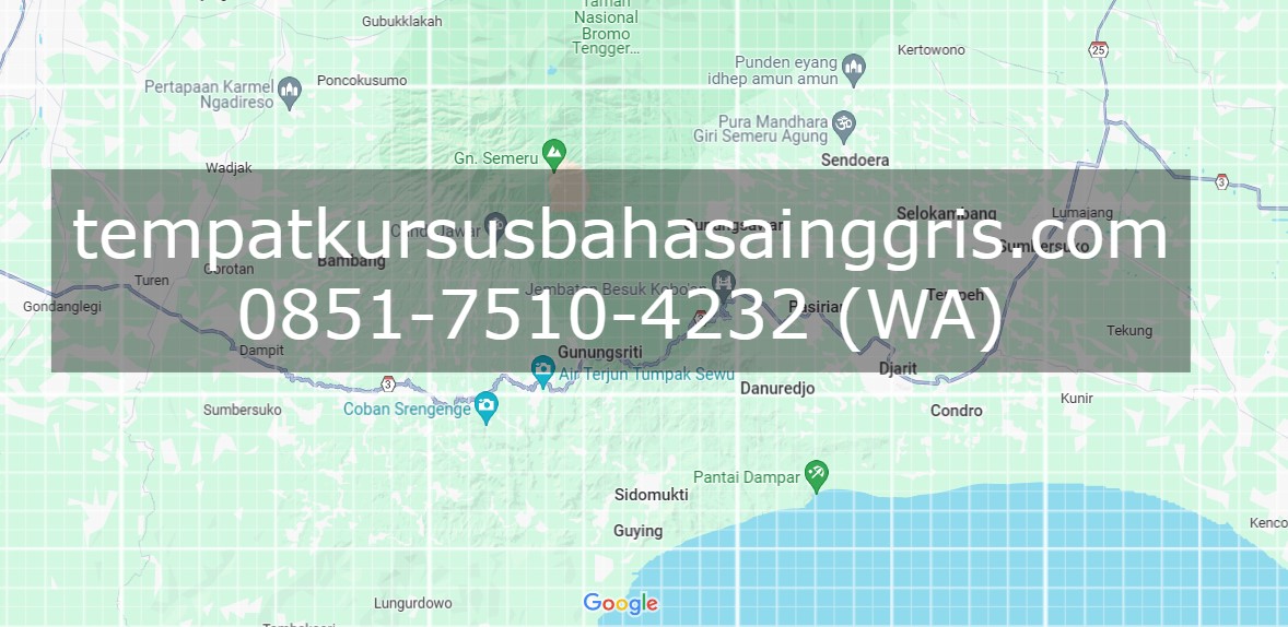 Les Bahasa Inggris di Randuagung Lumajang, Bimbingan Belajar (Bimbel) Bahasa Inggris Randuagung Lumajang, Privat Bahasa Inggris Randuagung Lumajang