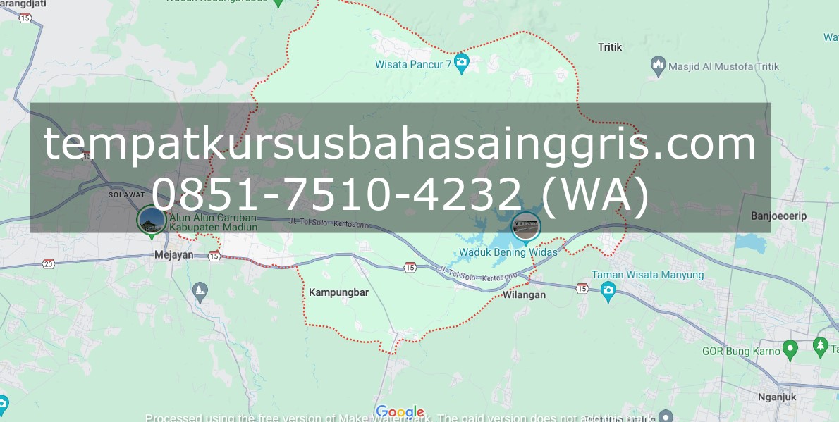 Les Bahasa Inggris di Saradan Madiun, Bimbingan Belajar (Bimbel) Bahasa Inggris Saradan Madiun, Privat Bahasa Inggris Saradan Madiun