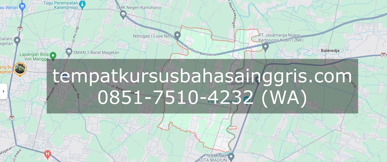 Les Bahasa Inggris di Sawahan Madiun, Bimbingan Belajar (Bimbel) Bahasa Inggris Sawahan Madiun, Privat Bahasa Inggris Sawahan Madiun