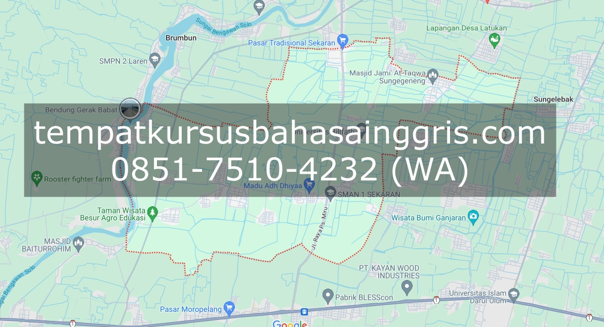 Les Bahasa Inggris di Sekaran Lamongan, Bimbingan Belajar (Bimbel) Bahasa Inggris Sekaran Lamongan, Privat Bahasa Inggris Sekaran Lamongan