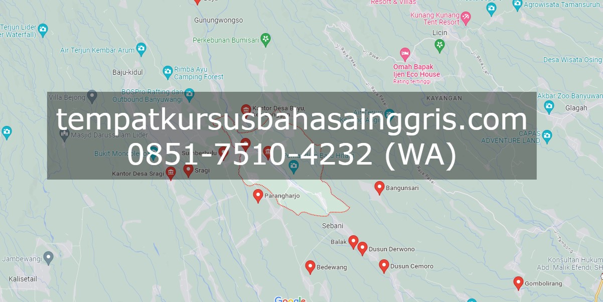 Les Bahasa Inggris di Songgon Banyuwangi, Bimbingan Belajar (Bimbel) Bahasa Inggris Songgon Banyuwangi, Privat Bahasa Inggris Songgon Banyuwangi