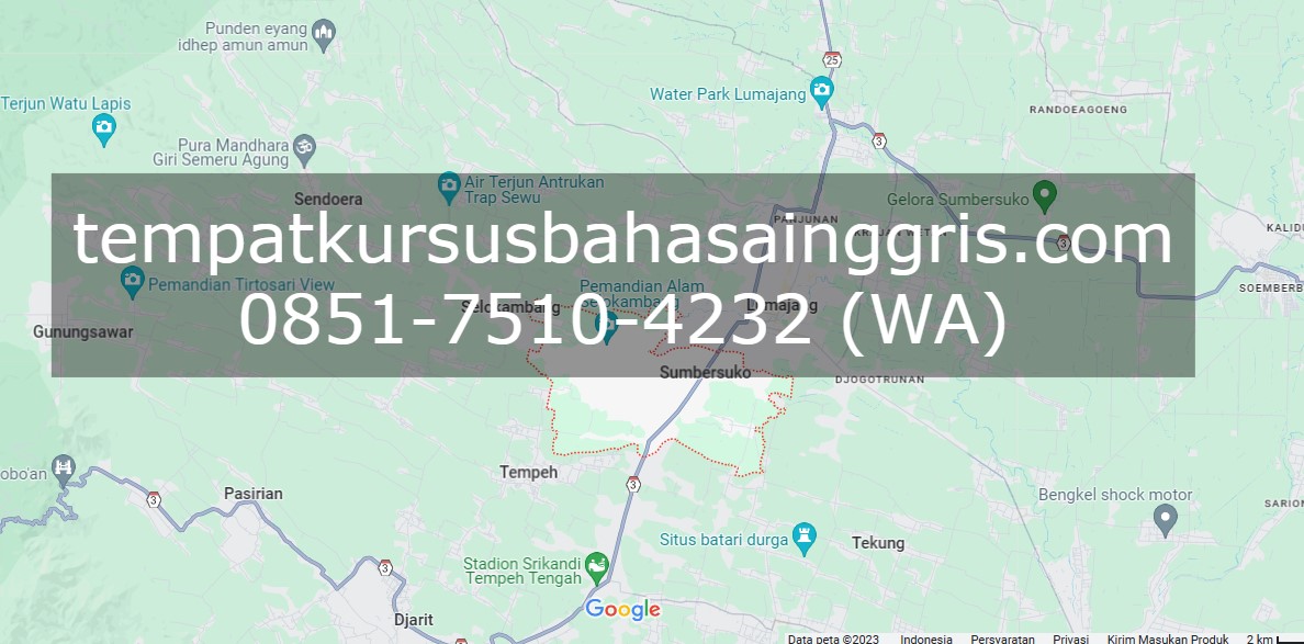 Les Bahasa Inggris di Sumbersuko Lumajang, Bimbingan Belajar (Bimbel) Bahasa Inggris Sumbersuko Lumajang, Privat Bahasa Inggris Sumbersuko Lumajang