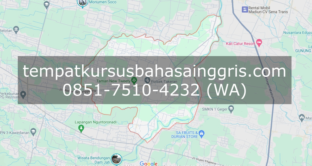 Les Bahasa Inggris di Takeran Magetan, Bimbingan Belajar (Bimbel) Bahasa Inggris Takeran Magetan, Privat Bahasa Inggris Takeran Magetan
