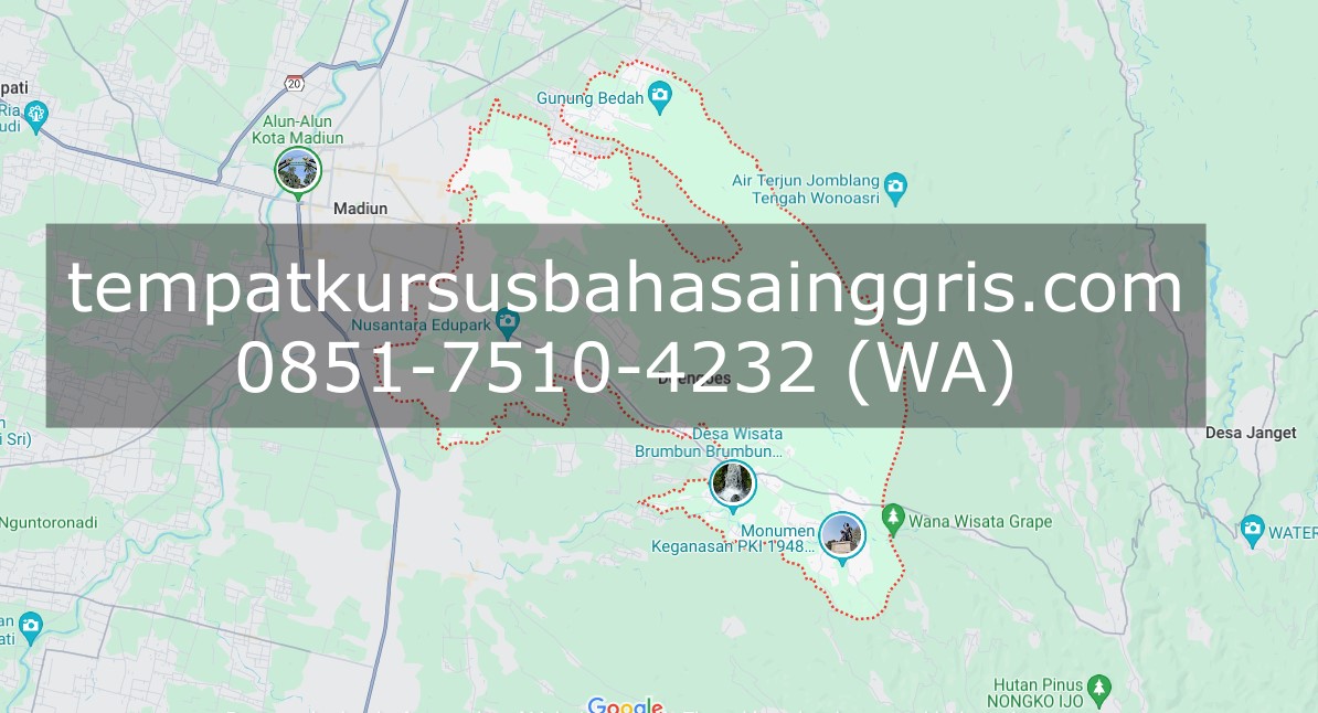 Les Bahasa Inggris di Wungu Madiun, Bimbingan Belajar (Bimbel) Bahasa Inggris Wungu Madiun, Privat Bahasa Inggris Wungu Madiun