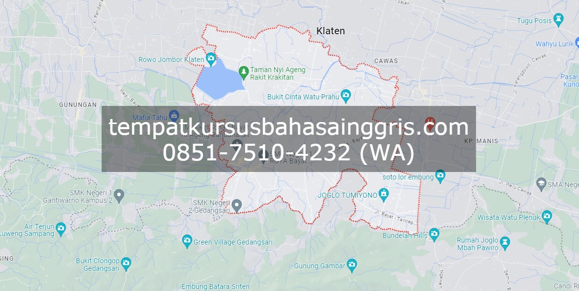 Les Bahasa Inggris di Bayat Klaten, Bimbingan Belajar (Bimbel) Bahasa Inggris Bayat Klaten, Privat Bahasa Inggris Bayat Klaten