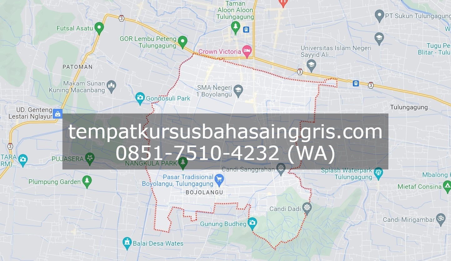 Les Bahasa Inggris di Boyolangu Tulungagung, Bimbingan Belajar (Bimbel) Bahasa Inggris Boyolangu Tulungagung, Privat Bahasa Inggris Boyolangu Tulungagung
