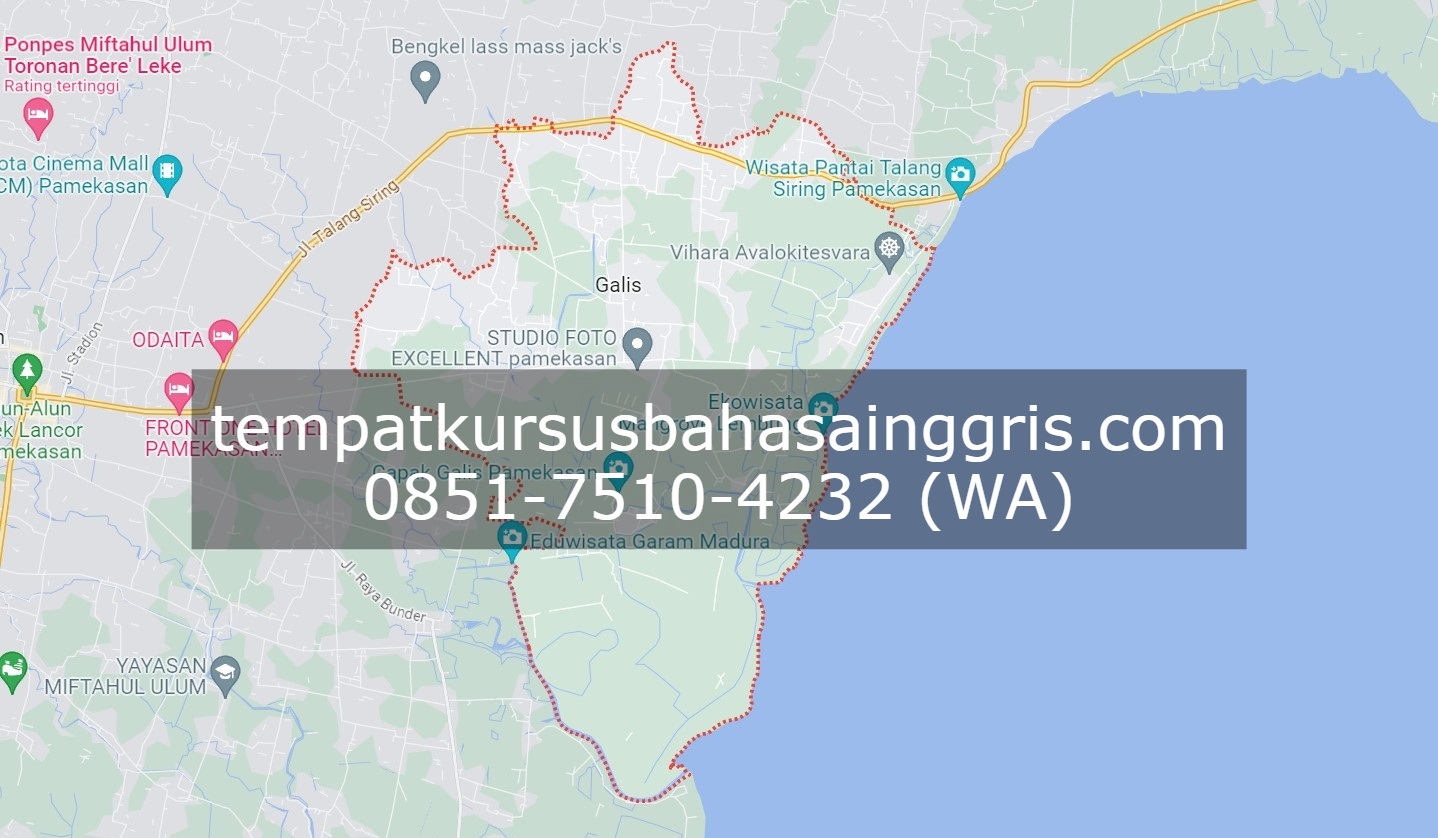 Les Bahasa Inggris di Galis Pamekasan, Bimbingan Belajar (Bimbel) Bahasa Inggris Galis Pamekasan, Privat Bahasa Inggris Galis Pamekasan