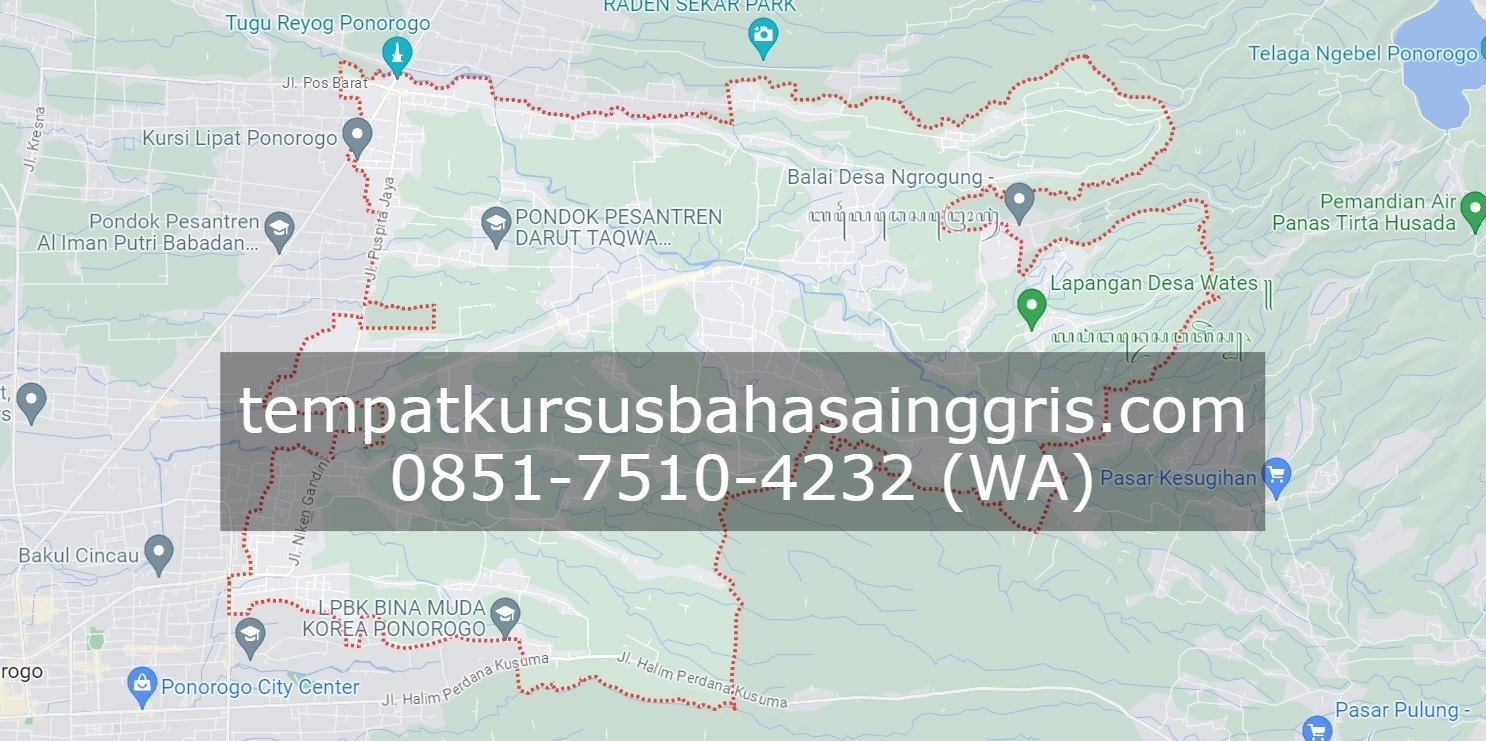 Les Bahasa Inggris di Jenangan Ponorogo, Bimbingan Belajar (Bimbel) Bahasa Inggris Jenangan Ponorogo, Privat Bahasa Inggris Jenangan Ponorogo
