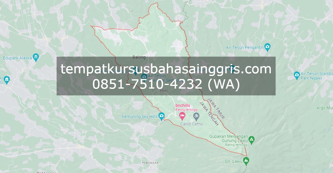 Les Bahasa Inggris di Jenawi Karanganyar, Bimbingan Belajar (Bimbel) Bahasa Inggris Jenawi Karanganyar, Privat Bahasa Inggris Jenawi Karanganyar