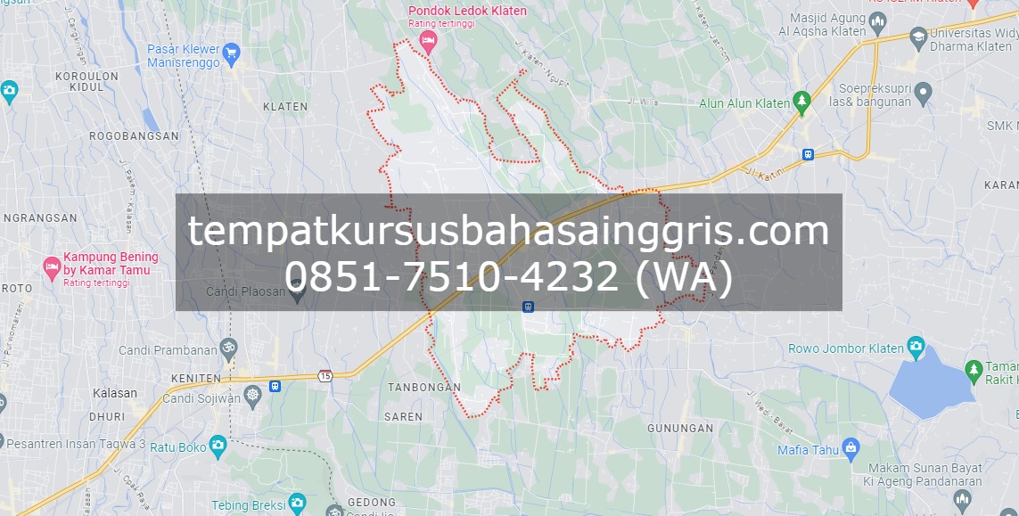 Les Bahasa Inggris di Jogonalan Klaten, Bimbingan Belajar (Bimbel) Bahasa Inggris Jogonalan Klaten, Privat Bahasa Inggris Jogonalan Klaten