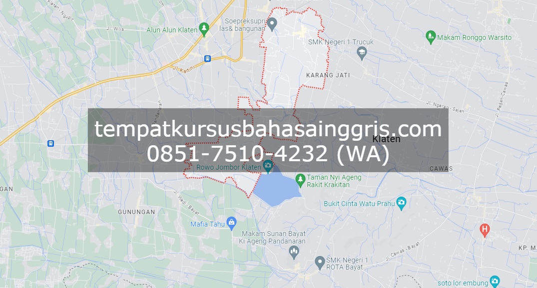 Les Bahasa Inggris di Kalikotes Klaten, Bimbingan Belajar (Bimbel) Bahasa Inggris Kalikotes Klaten, Privat Bahasa Inggris Kalikotes Klaten