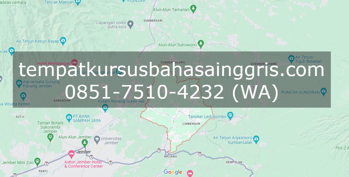 Les Bahasa Inggris di Kencong Jember, Bimbingan Belajar (Bimbel) Bahasa Inggris Kencong Jember, Privat Bahasa Inggris Kencong Jember