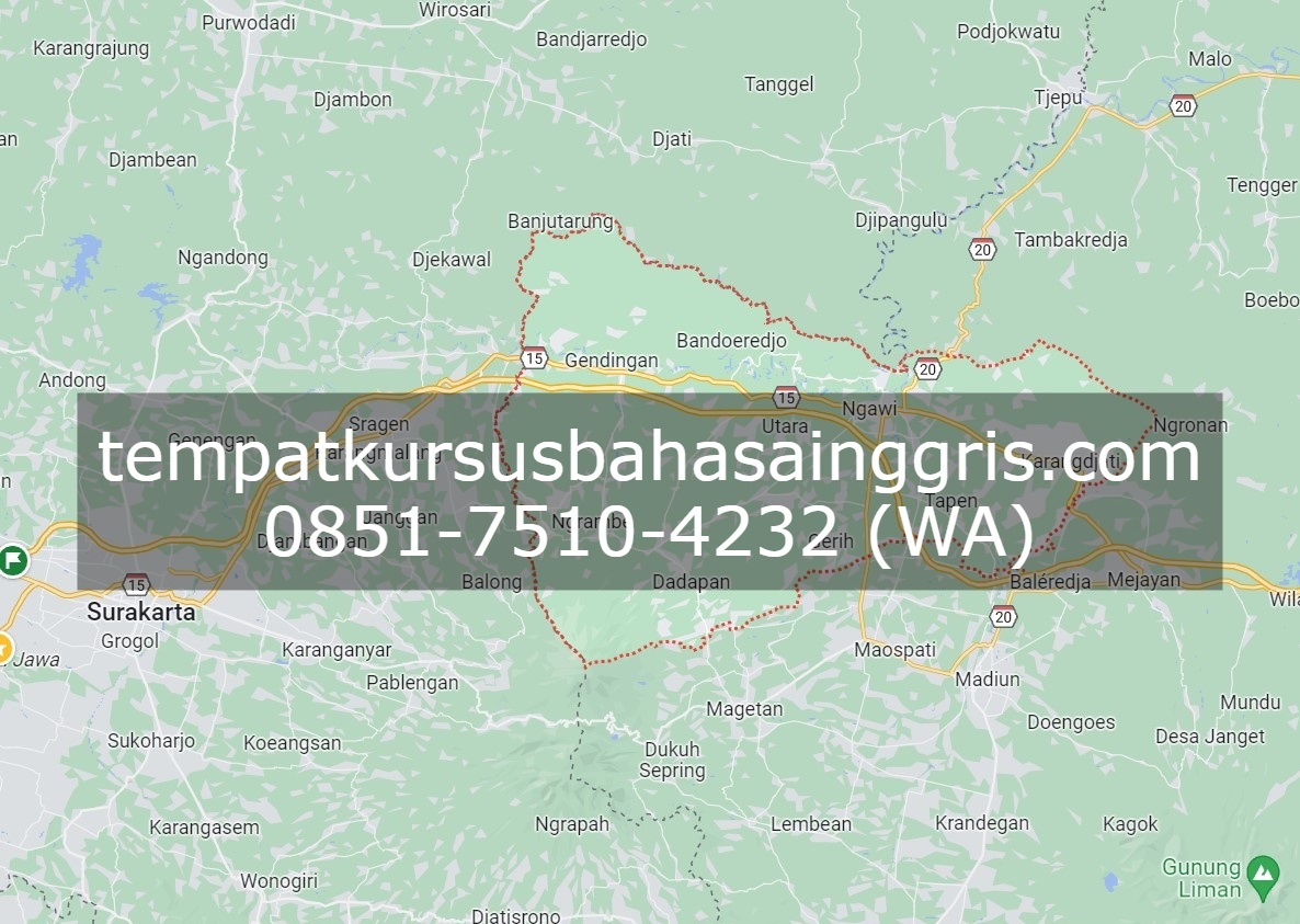 Les Bahasa Inggris di Ngawi, Bimbingan Belajar (Bimbel) Bahasa Inggris Ngawi, Privat Bahasa Inggris Ngawi