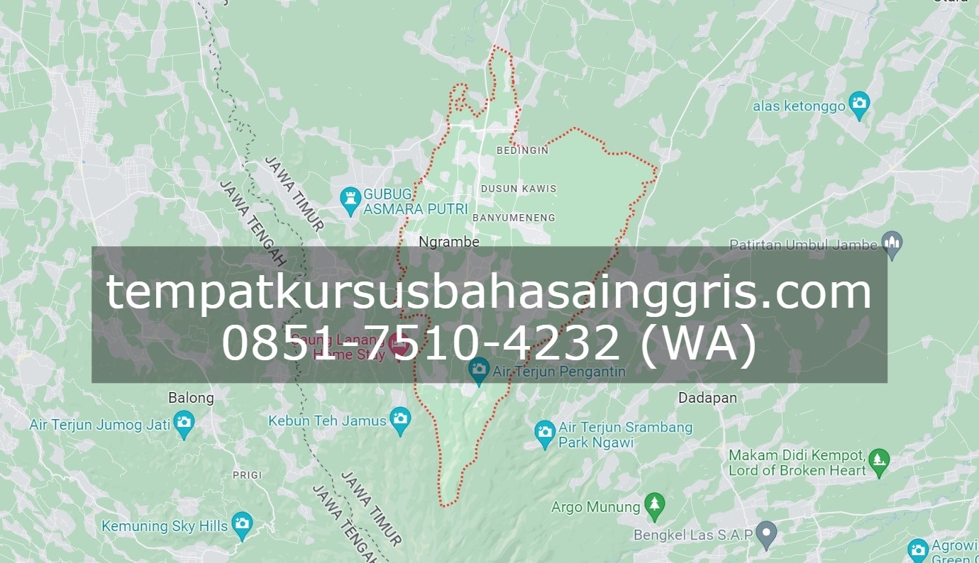 Les Bahasa Inggris di Ngrambe Ngawi, Bimbingan Belajar (Bimbel) Bahasa Inggris Ngrambe Ngawi, Privat Bahasa Inggris Ngrambe Ngawi