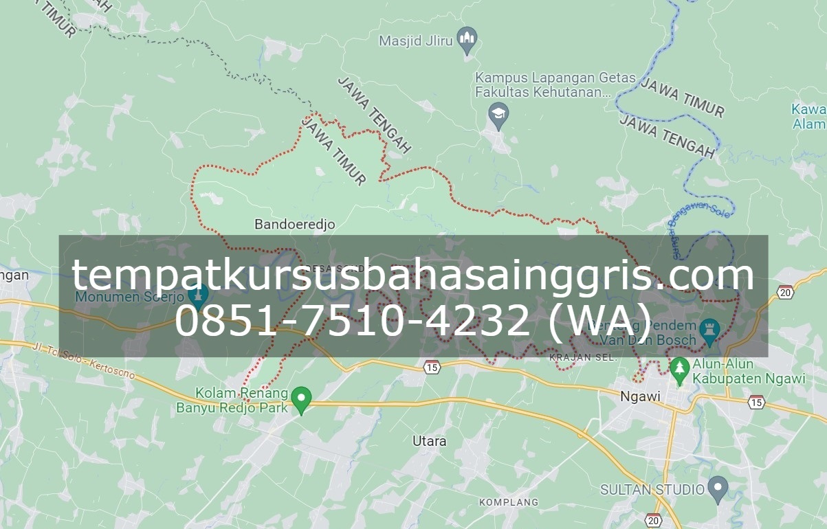 Les Bahasa Inggris di Pitu Ngawi, Bimbingan Belajar (Bimbel) Bahasa Inggris Pitu Ngawi, Privat Bahasa Inggris Pitu Ngawi