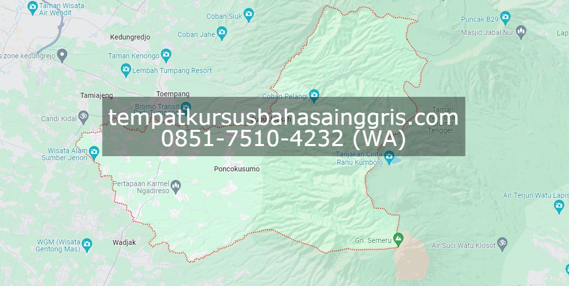 Les Bahasa Inggris di Poncokusumo Malang, Bimbingan Belajar (Bimbel) Bahasa Inggris Poncokusumo Malang, Privat Bahasa Inggris Poncokusumo Malang