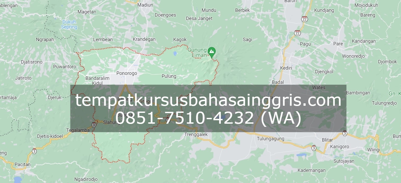 Les Bahasa Inggris di Ponorogo, Bimbingan Belajar (Bimbel) Bahasa Inggris Ponorogo, Privat Bahasa Inggris Ponorogo