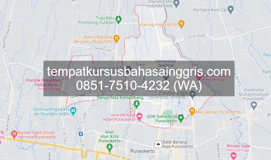 Les Bahasa Inggris di Purwokerto Utara Banyumas, Bimbingan Belajar (Bimbel) Bahasa Inggris Purwokerto Utara Banyumas, Privat Bahasa Inggris Purwokerto Utara Banyumas