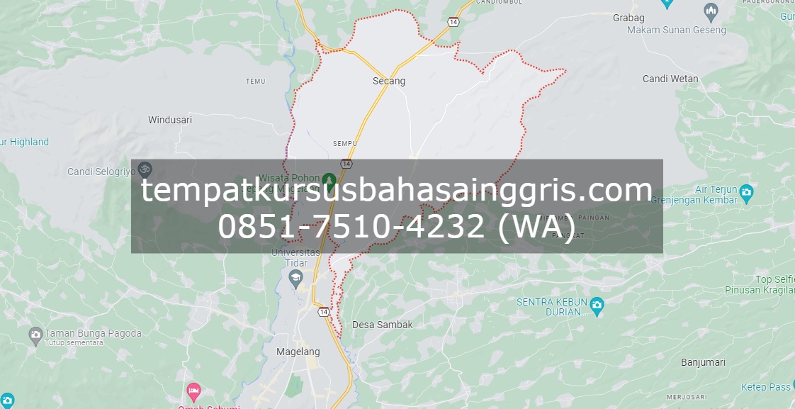 Les Bahasa Inggris di Secang Magelang, Bimbingan Belajar (Bimbel) Bahasa Inggris Secang Magelang, Privat Bahasa Inggris Secang Magelang