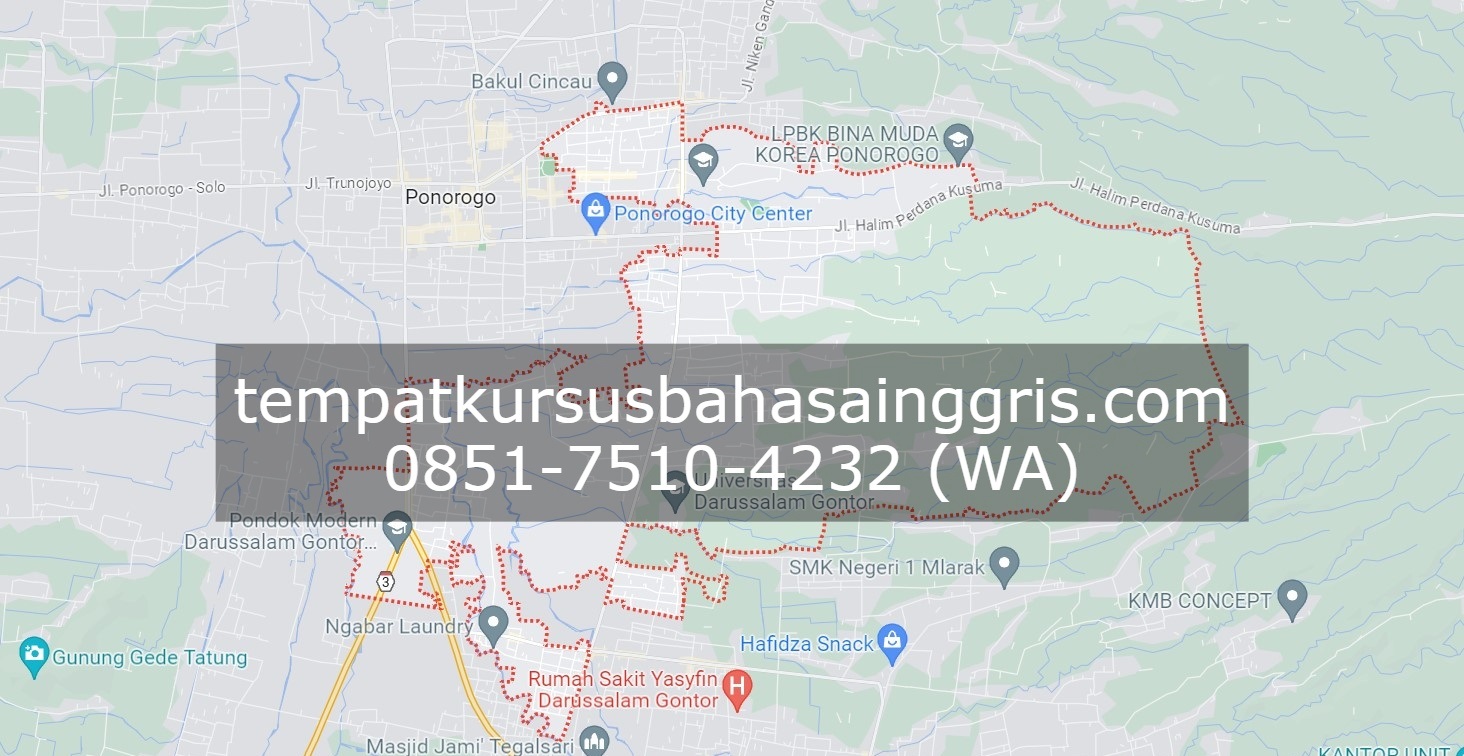 Les Bahasa Inggris di Siman Ponorogo, Bimbingan Belajar (Bimbel) Bahasa Inggris Siman Ponorogo, Privat Bahasa Inggris Siman Ponorogo