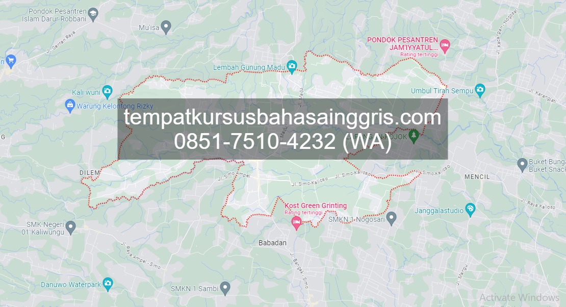 Les Bahasa Inggris di Simo Boyolali, Bimbingan Belajar (Bimbel) Bahasa Inggris Simo Boyolali, Privat Bahasa Inggris Simo Boyolali