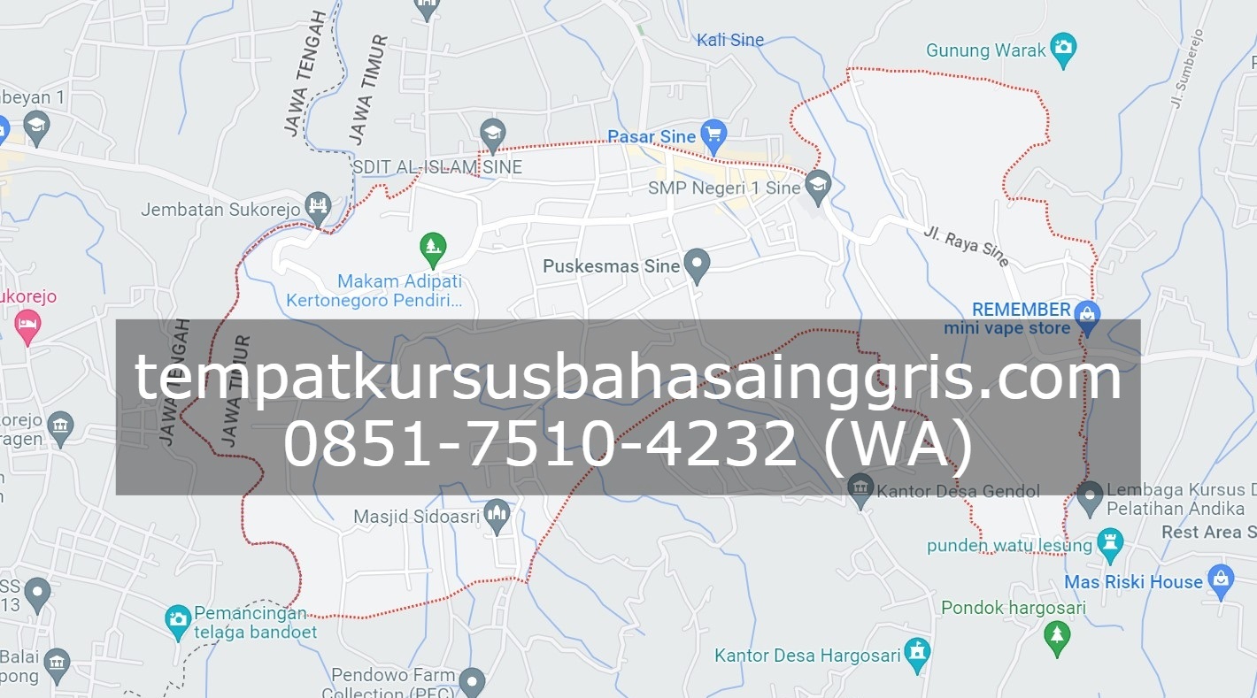 Les Bahasa Inggris di Sine Ngawi, Bimbingan Belajar (Bimbel) Bahasa Inggris Sine Ngawi, Privat Bahasa Inggris Sine Ngawi