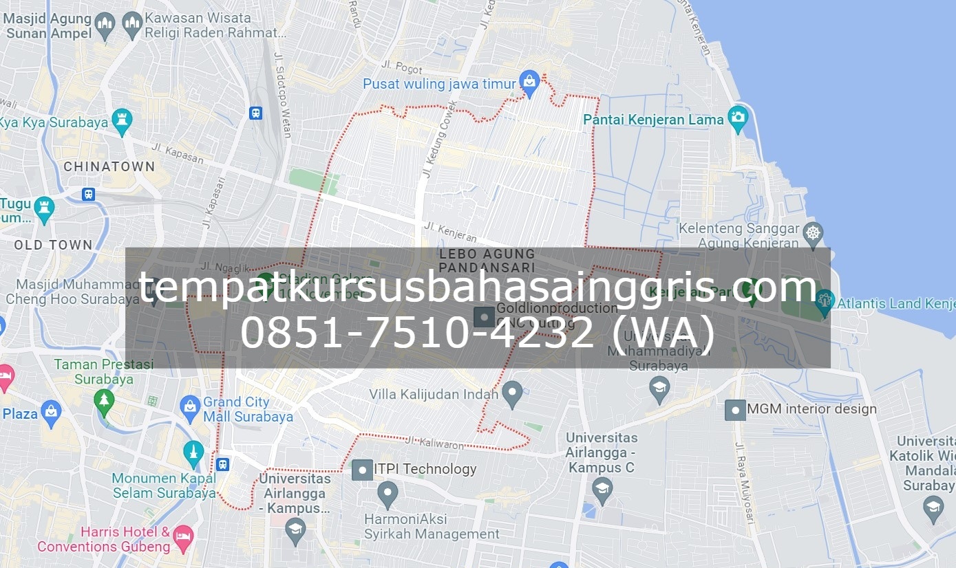 Les Bahasa Inggris di Tambaksari Surabaya, Bimbingan Belajar (Bimbel) Bahasa Inggris Tambaksari Surabaya, Privat Bahasa Inggris Tambaksari Surabaya