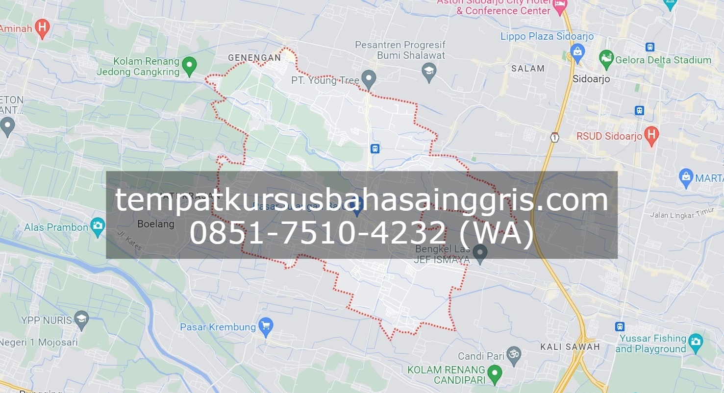 Les Bahasa Inggris di Tulangan Sidoarjo, Bimbingan Belajar (Bimbel) Bahasa Inggris Tulangan Sidoarjo, Privat Bahasa Inggris Tulangan Sidoarjo