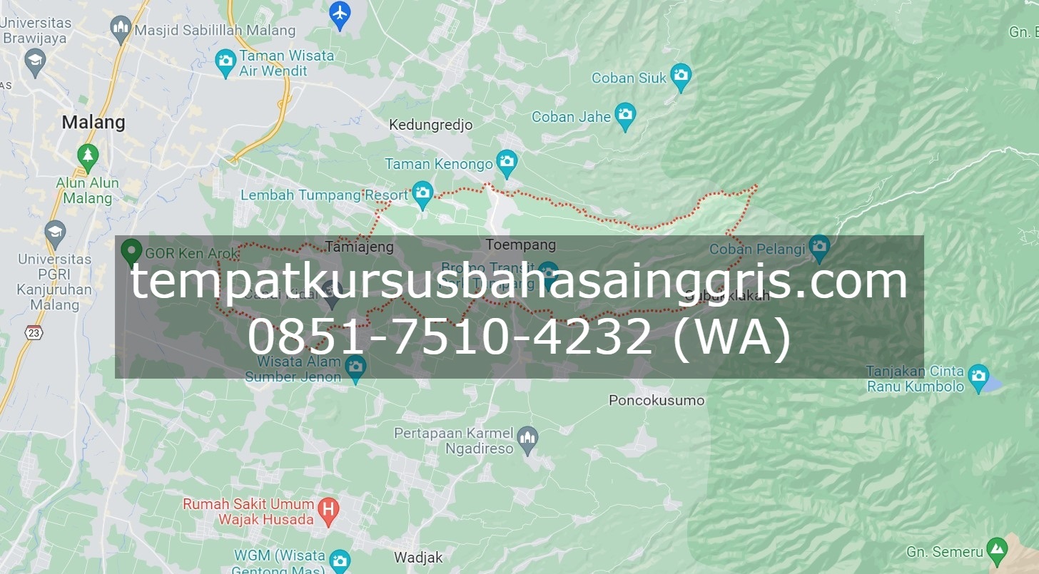 Les Bahasa Inggris di Tumpang Malang, Bimbingan Belajar (Bimbel) Bahasa Inggris Tumpang Malang, Privat Bahasa Inggris Tumpang Malang