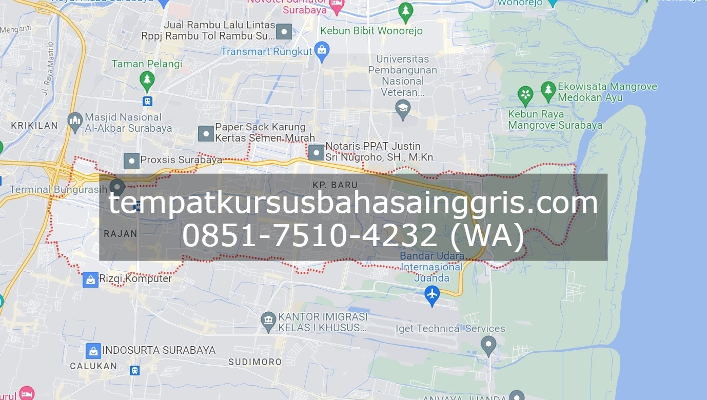 Les Bahasa Inggris di Waru Sidoarjo, Bimbingan Belajar (Bimbel) Bahasa Inggris Waru Sidoarjo, Privat Bahasa Inggris Waru Sidoarjo