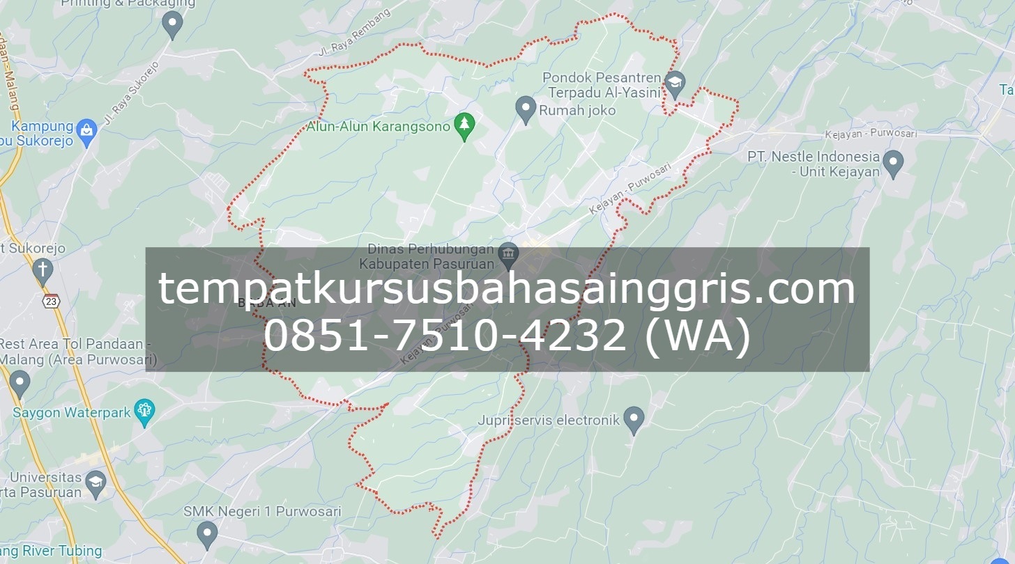 Les Bahasa Inggris di Wonorejo Pasuruan, Bimbingan Belajar (Bimbel) Bahasa Inggris Wonorejo Pasuruan, Privat Bahasa Inggris Wonorejo Pasuruan